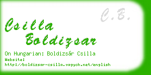 csilla boldizsar business card